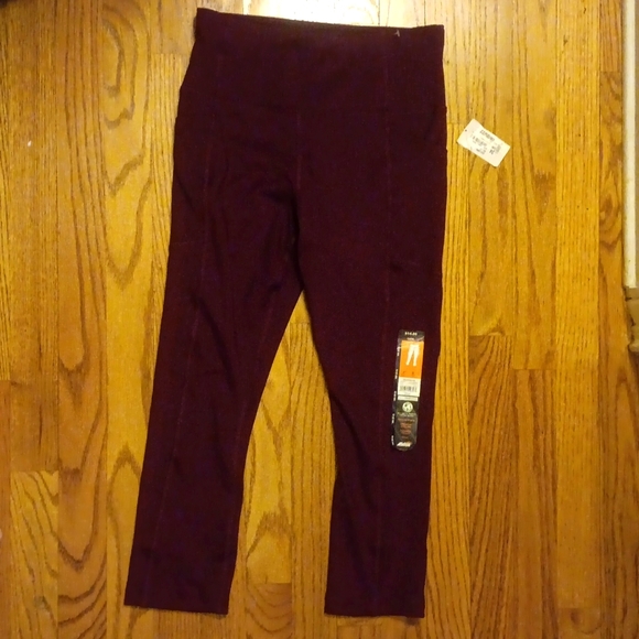 Avia Pants & Jumpsuits Purple Avia Workout Capri Pants With Side